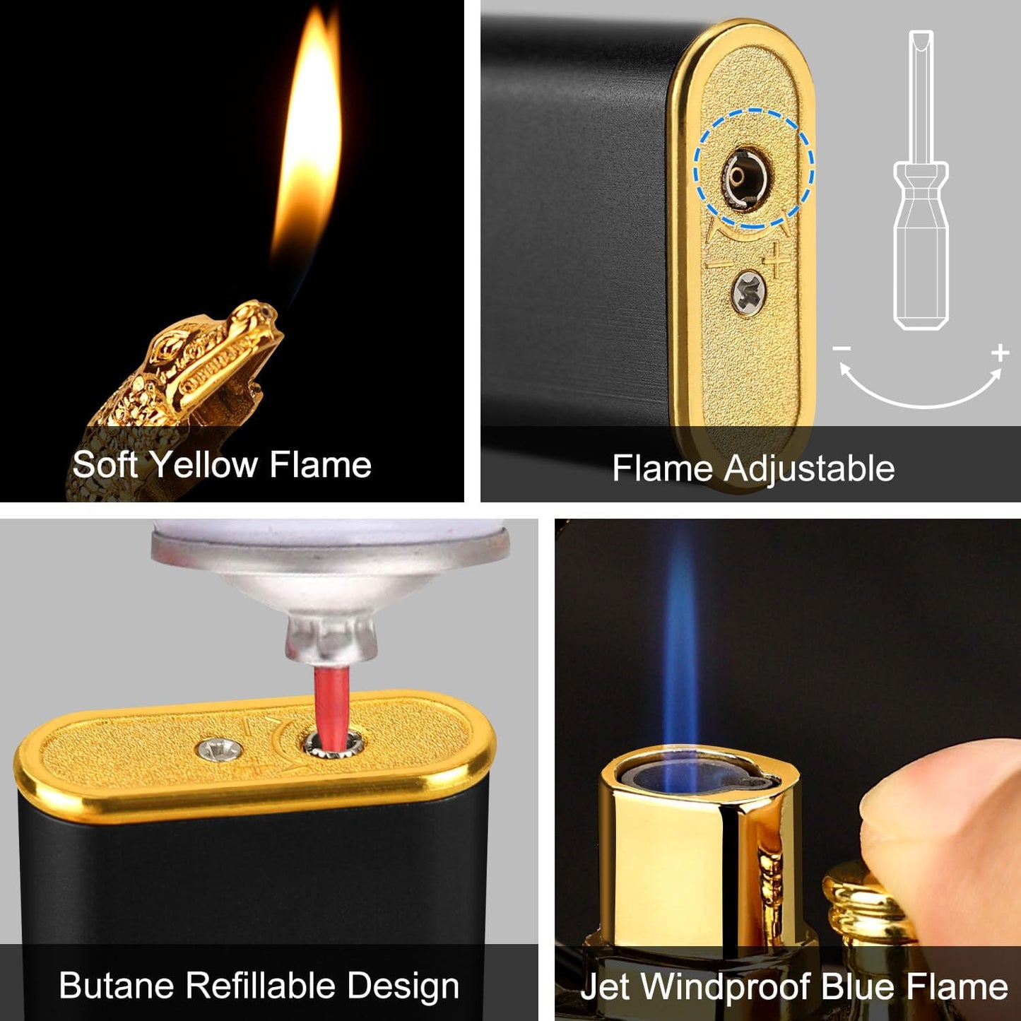 Dual Flame Crocodile Lighter