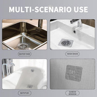 Mesh drain cover sticker with adhesive edge