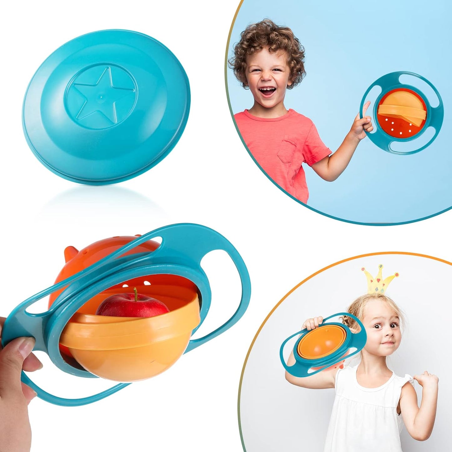 Plastic Spill-Proof 360° Baby Bowl