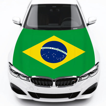 Brazil Car Hood Flag Cover