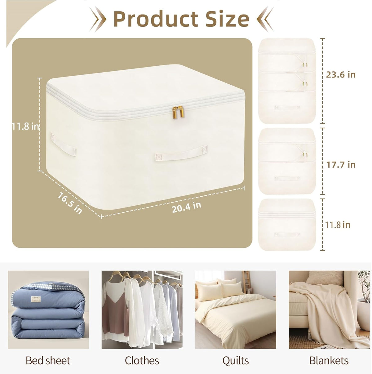 Ultra space saving compression organizer bag
