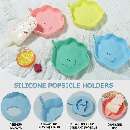 Silicone Ice Cream Holder with Straw [2 for $5]