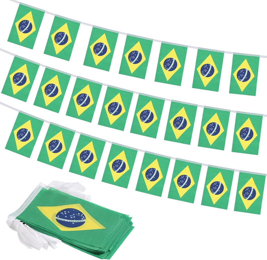 Brazil Banner 10 Flags 20x30 cms