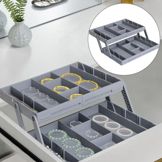 Expandable 2-Tier Drawer Organizer