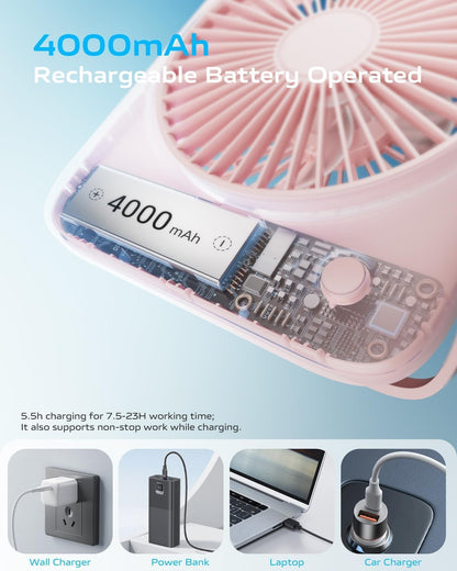Portable Rechargeable Desk Fan
