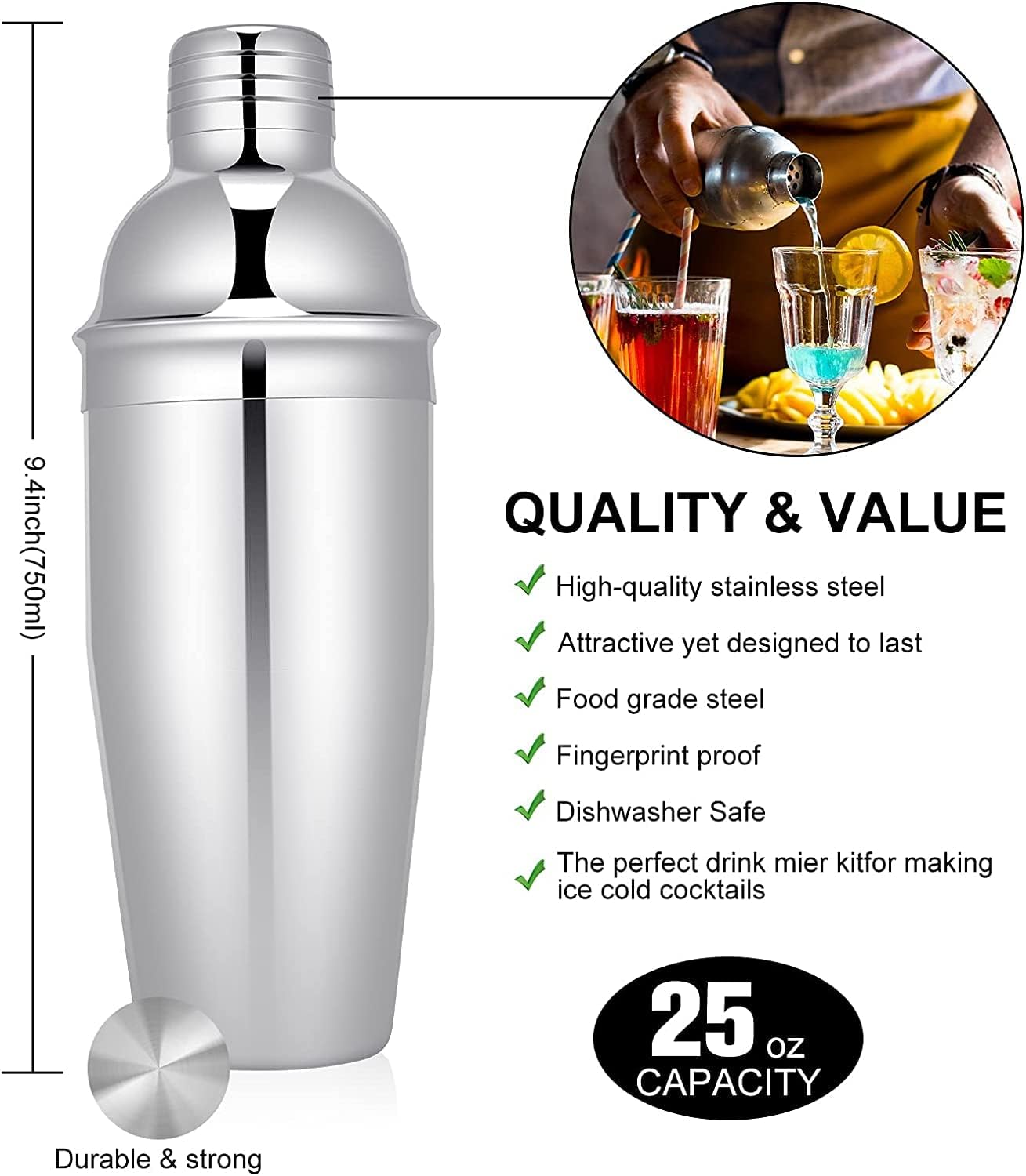 Cocktail Shaker Bottle