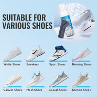 Foam shoe cleaner for sneakers, canvas, mesh, running and knitted shoes