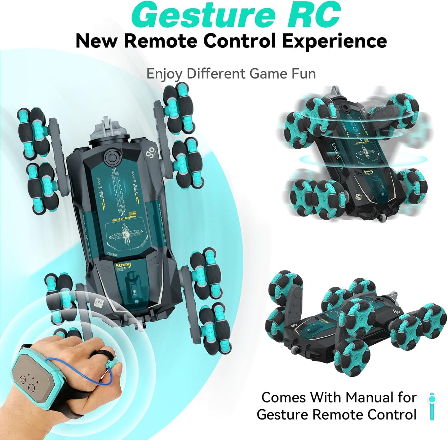 Gesture-Control 8-Wheels Stunt RC Car