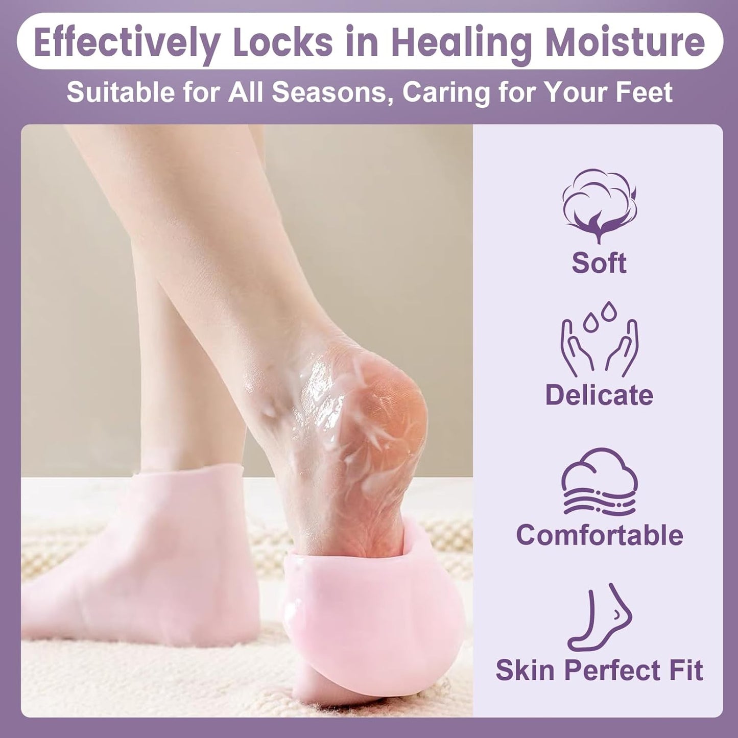 Moisturizing Silicone Socks Pair