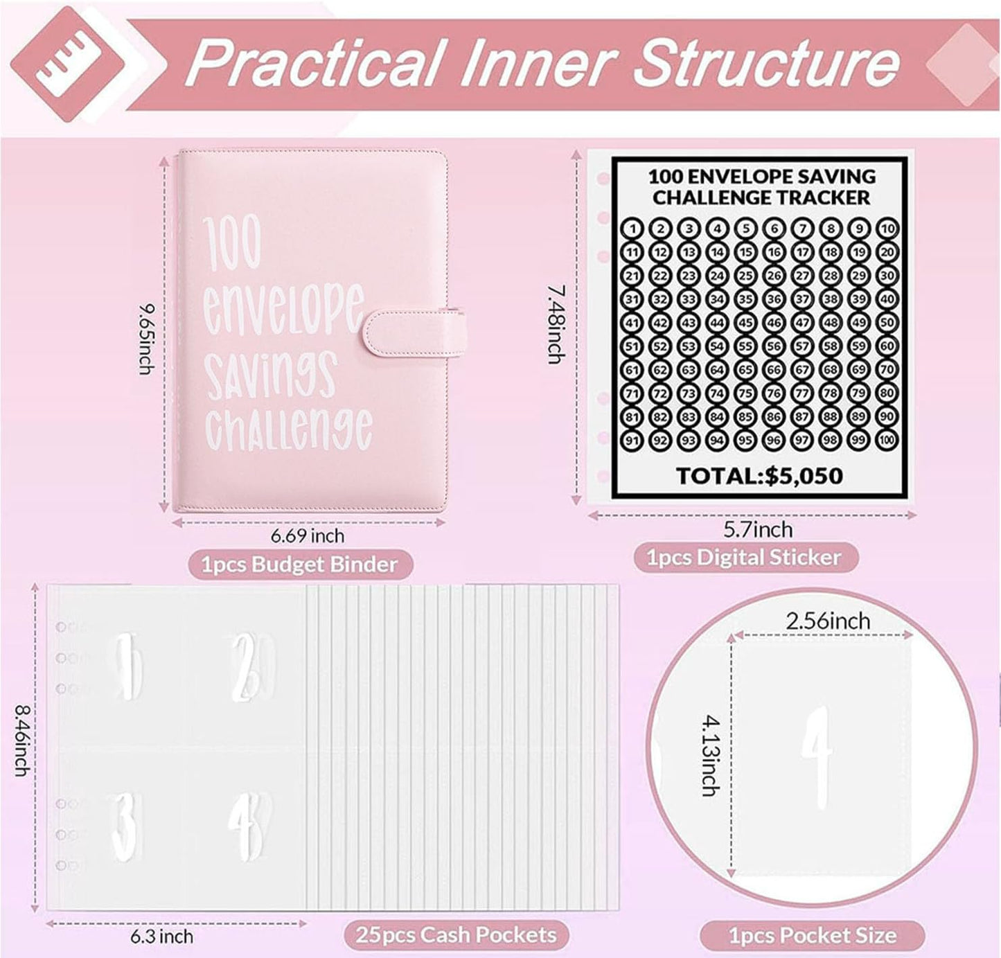 100 Envelopes money Saving Challenge