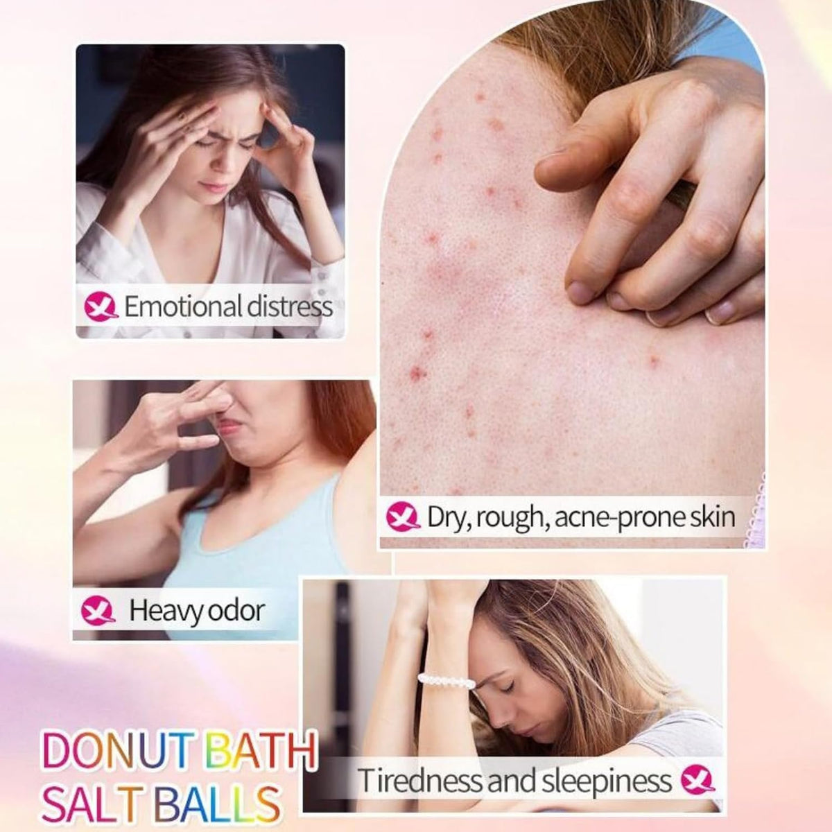Donut bath salt balls for a relaxing soak