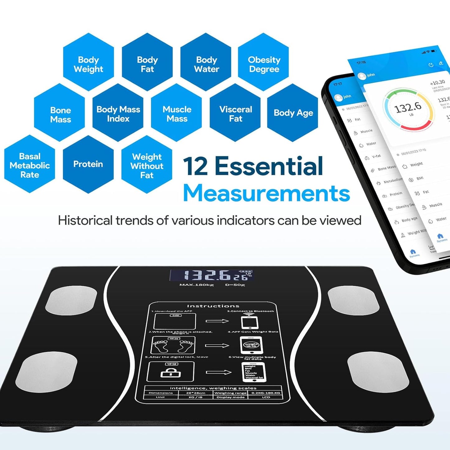 Body Composition Scale with App