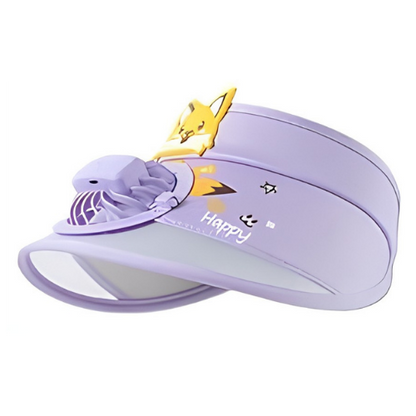 Kids Cooling Sun Visor Fan Hat