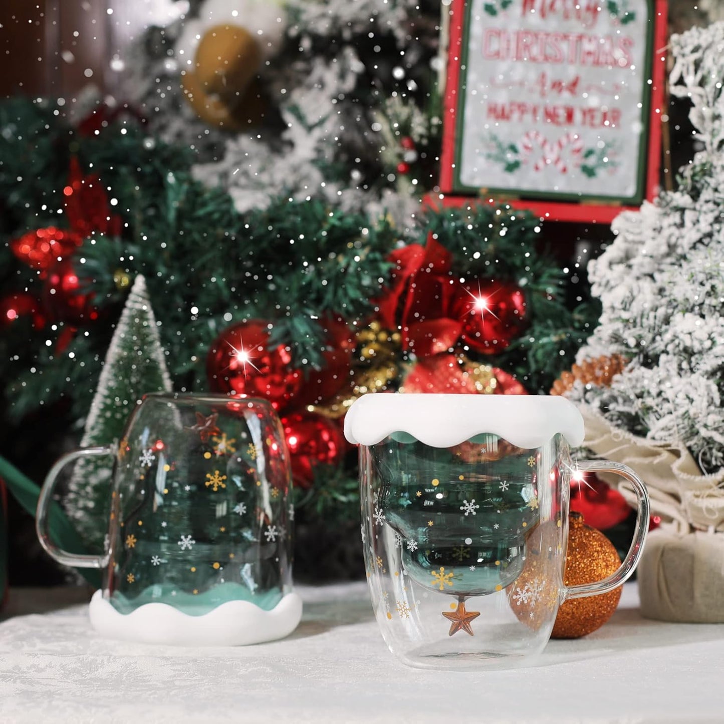 Christmas Tree Glass Mug