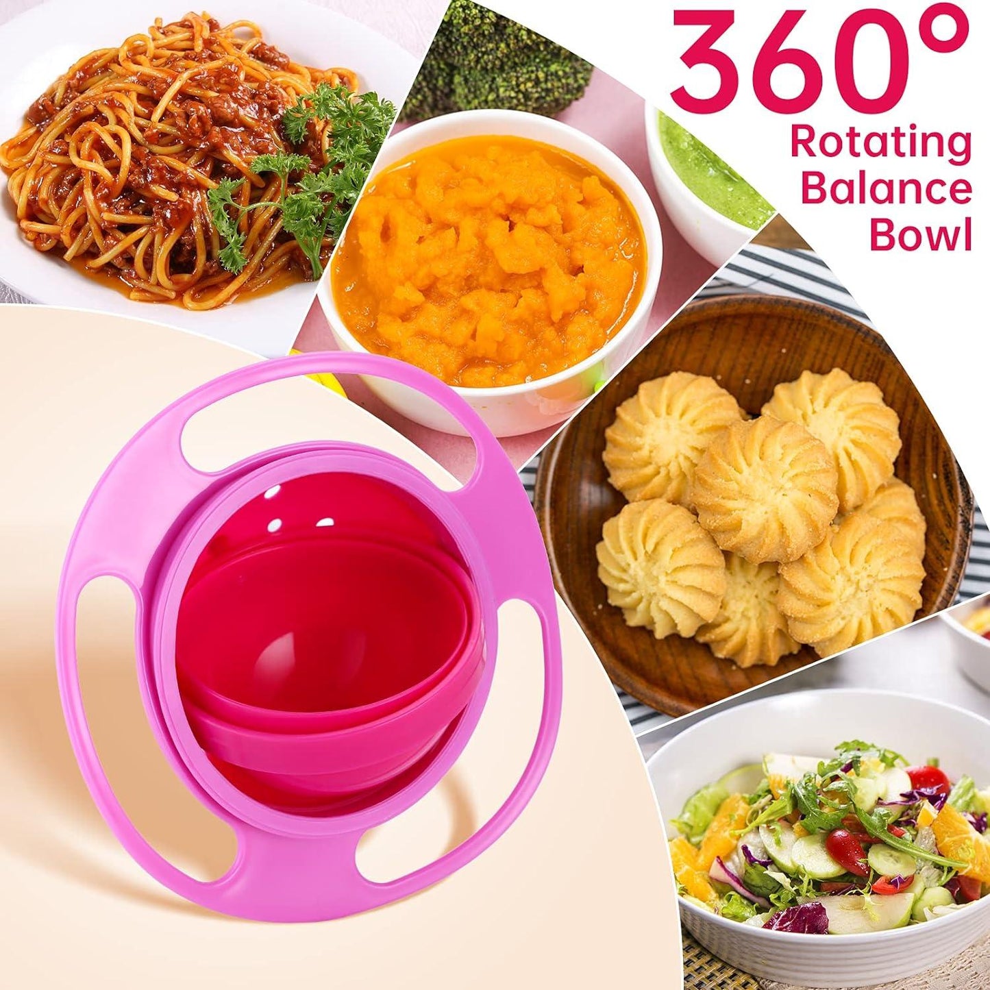 Plastic Spill-Proof 360° Baby Bowl