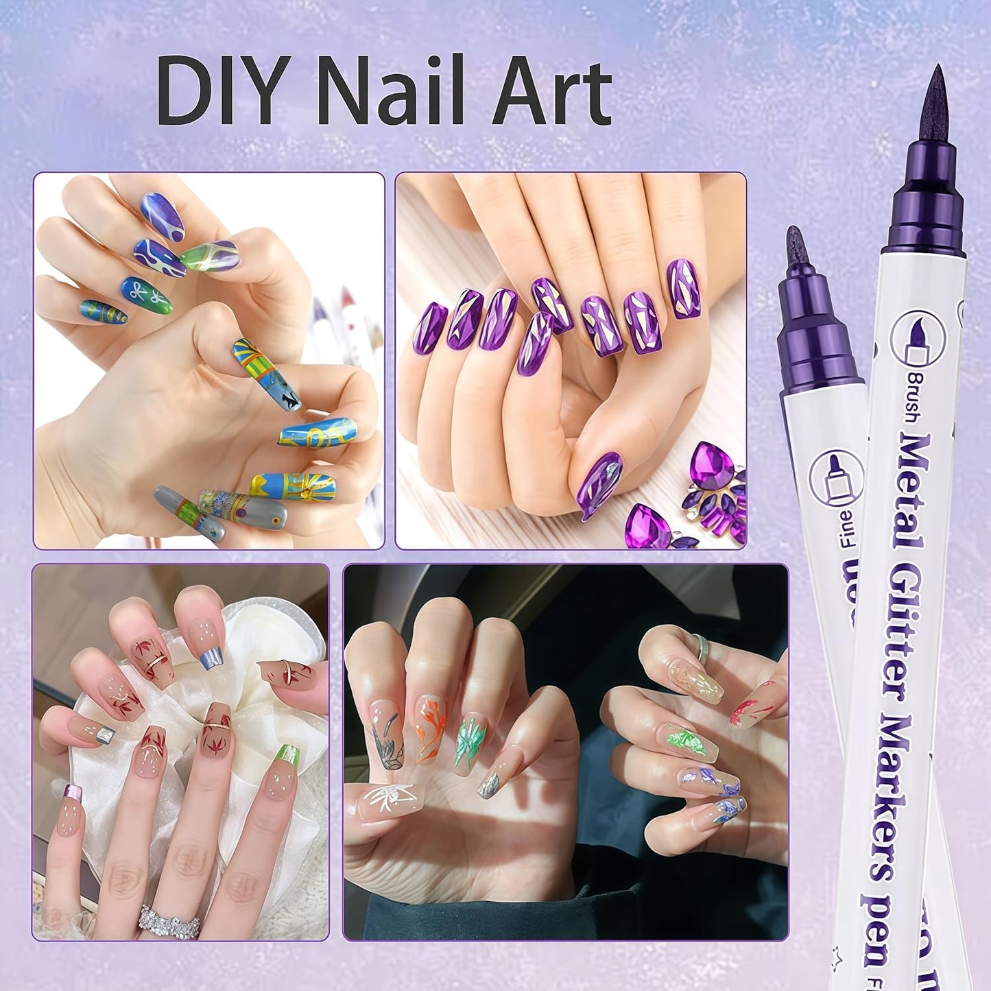 10-Color Nail Art Marker Set
