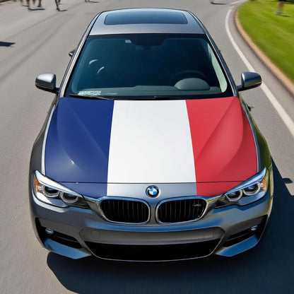 France Car Hood Flag Cover
