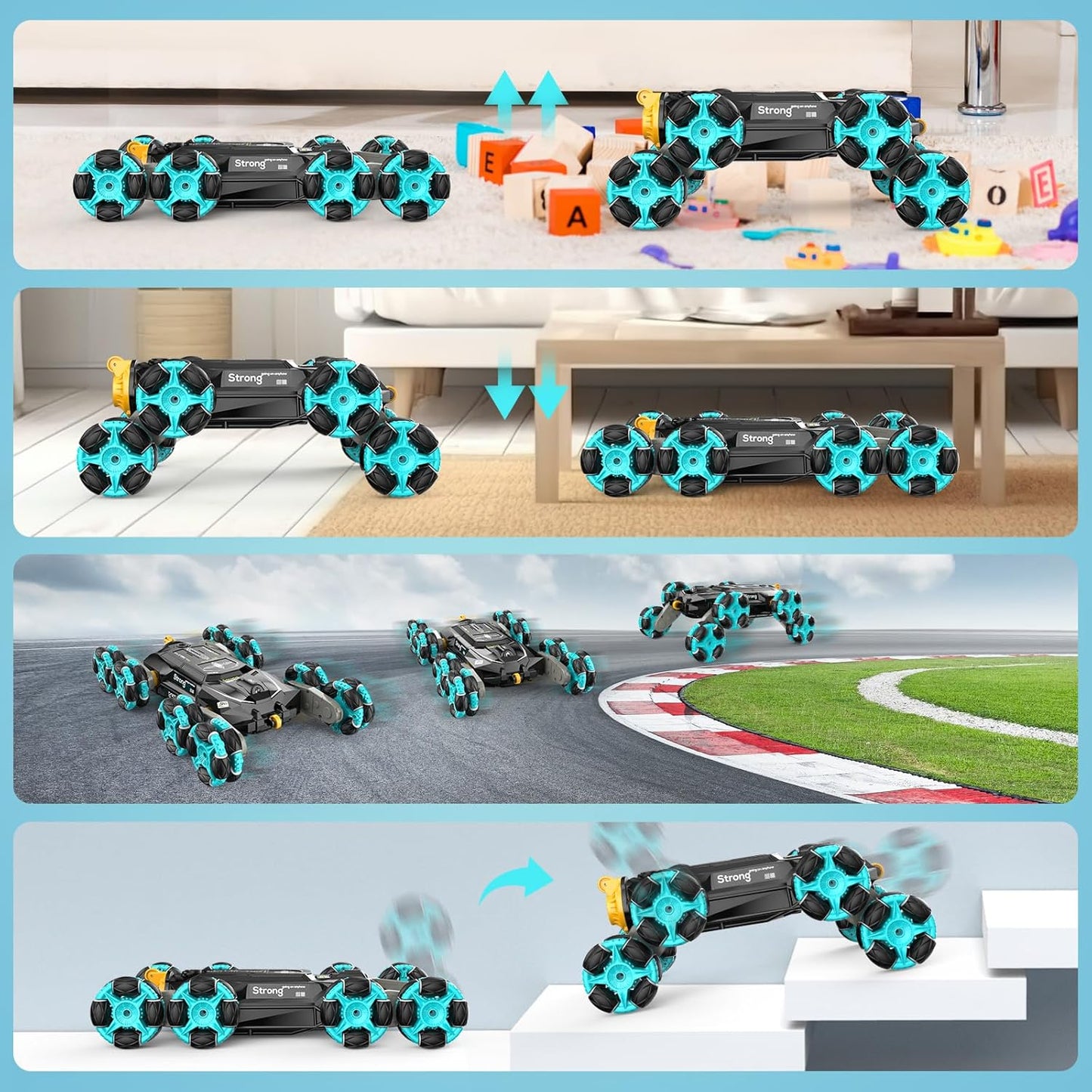 Gesture-Control 8-Wheels Stunt RC Car