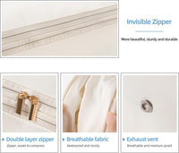 Self-compression storage bag for duvets and blankets