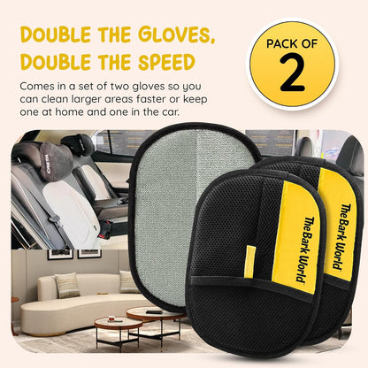 Pet Hair Removal Glove 3-Pack
