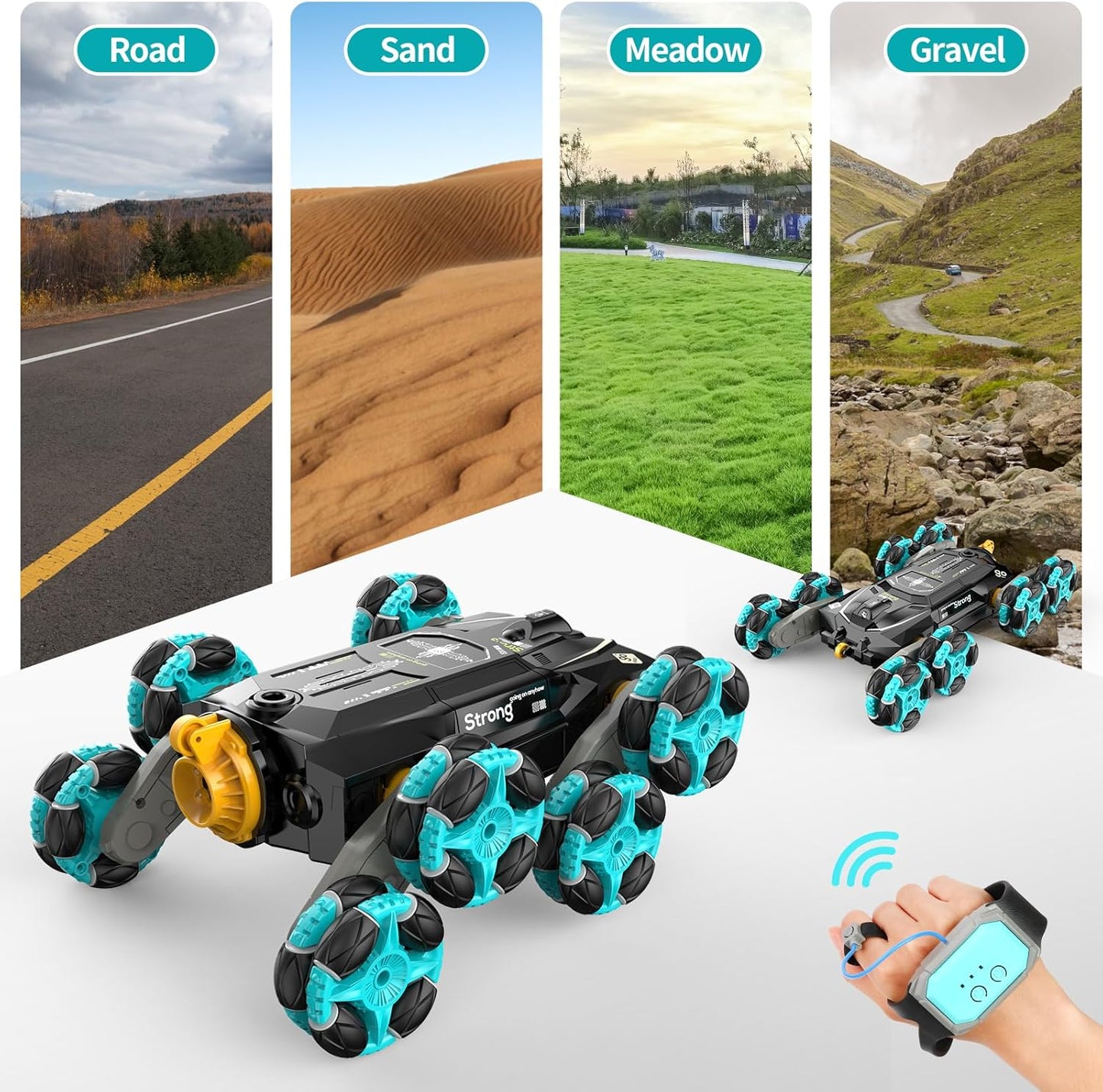 Gesture-Control 8-Wheels Stunt RC Car