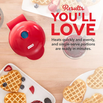 Heart Shaped Mini Waffle Maker