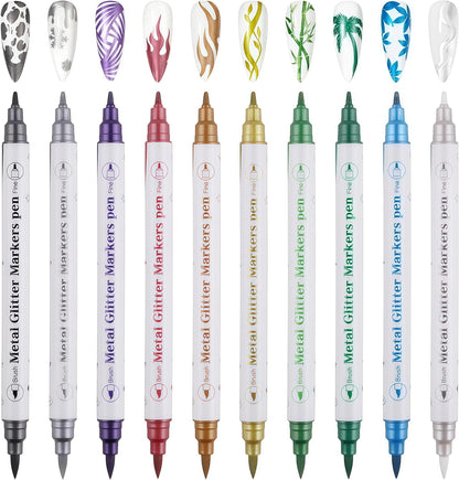 10-Color Nail Art Marker Set