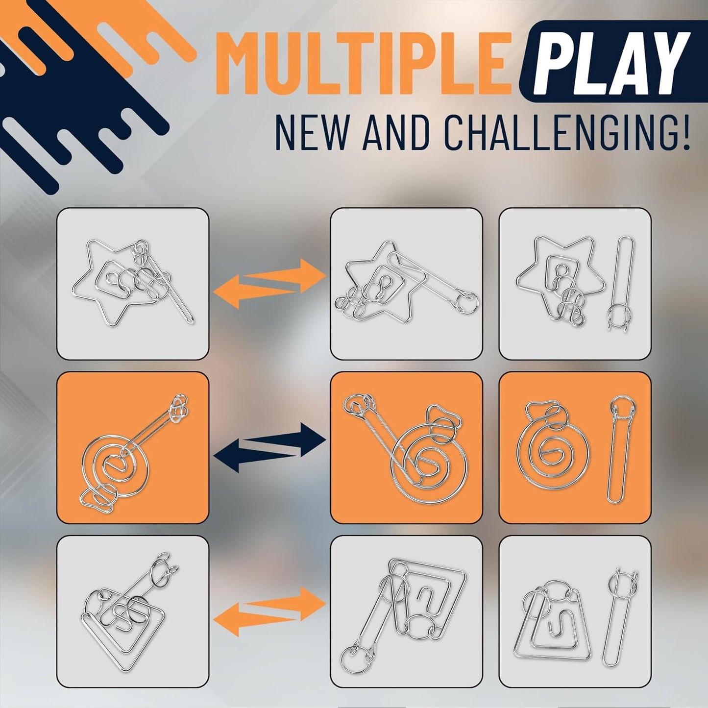 METAL BRAIN TEASER PUZZLES (Random Puzzle)