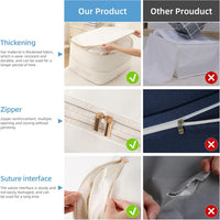 Zip-down compression organizer with handles