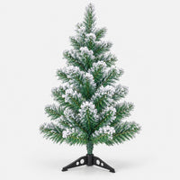 Snow-tipped mini Christmas tree, 90cm, on a black stand