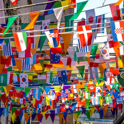 32-Country World Flag Banner Set 11 Meters