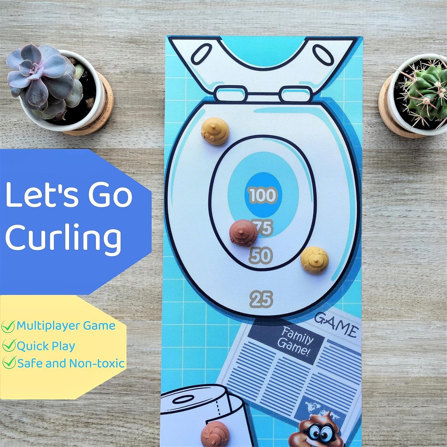 Poo Curling Target Game