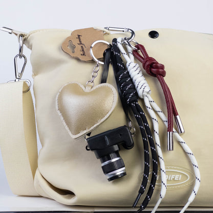 Heart & Flashing Camera Bag Charm