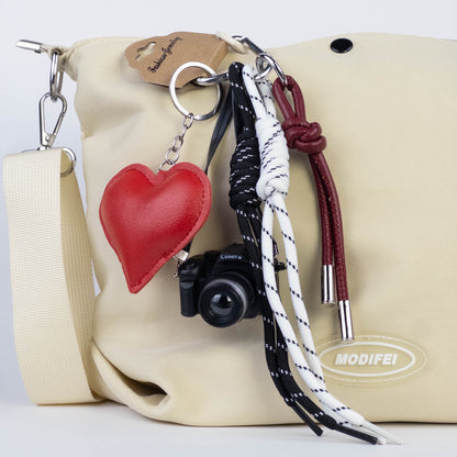 Heart & Flashing Camera Bag Charm