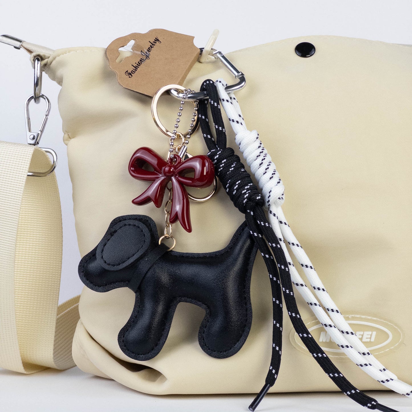 Puppy Bow Bag Charm
