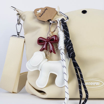 Puppy Bow Bag Charm