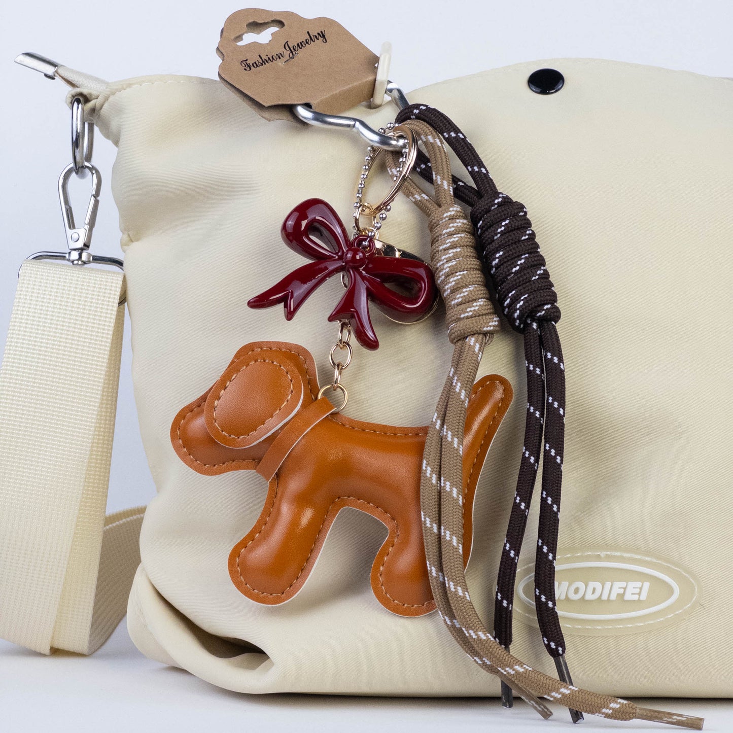 Puppy Bow Bag Charm