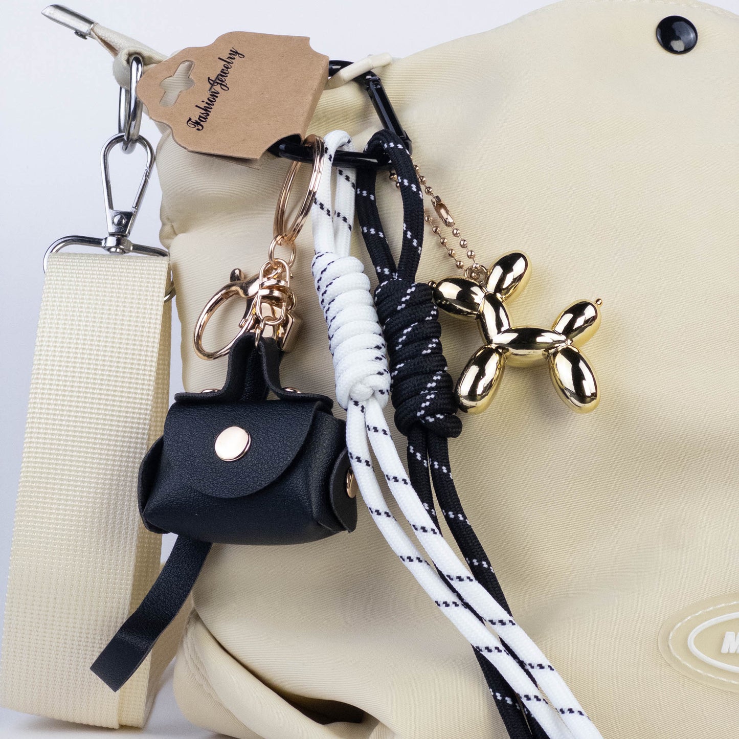 Mini Bag & Balloon Dog Bag Charm