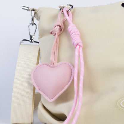 Puffy Heart Rope Keychain