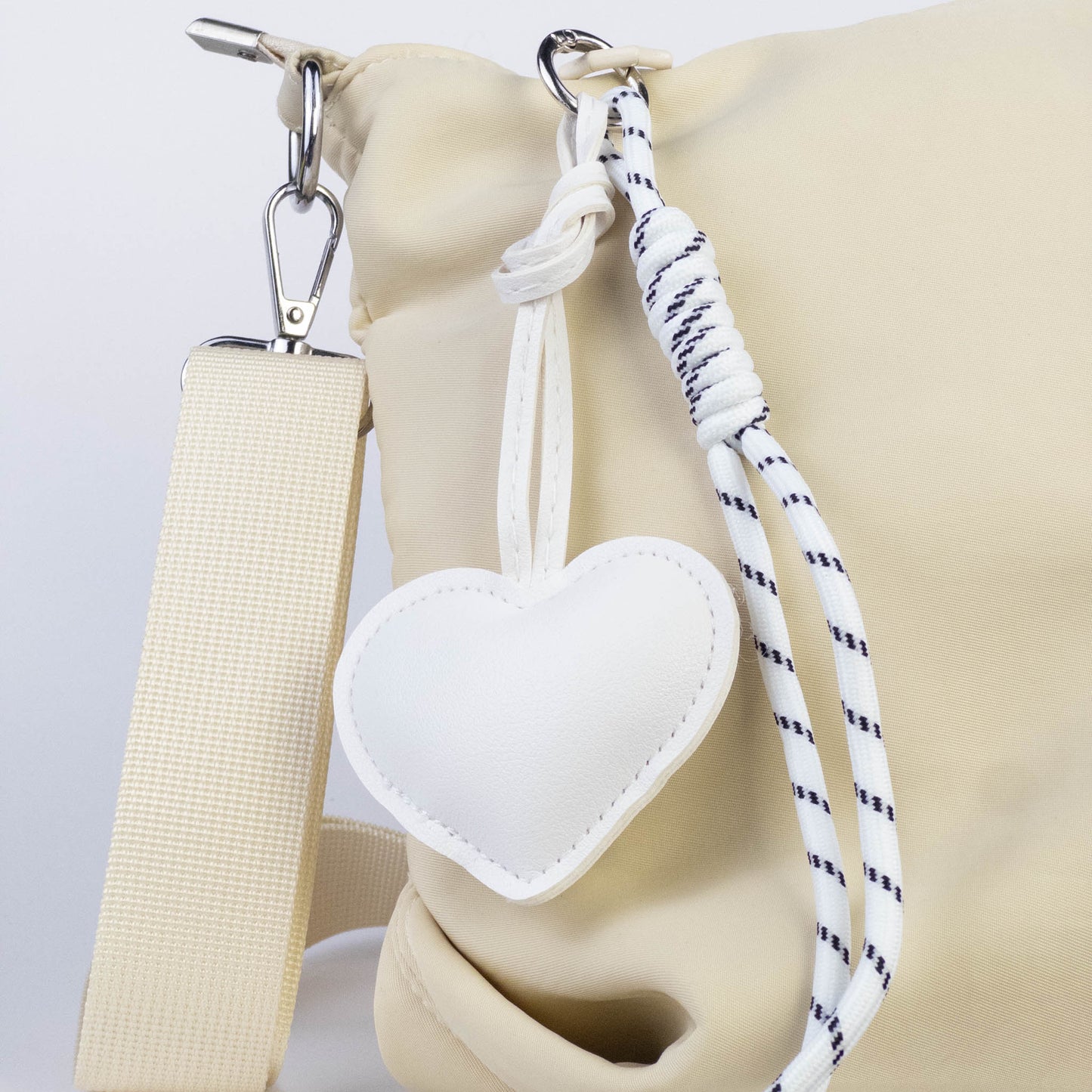 Puffy Heart Rope Keychain