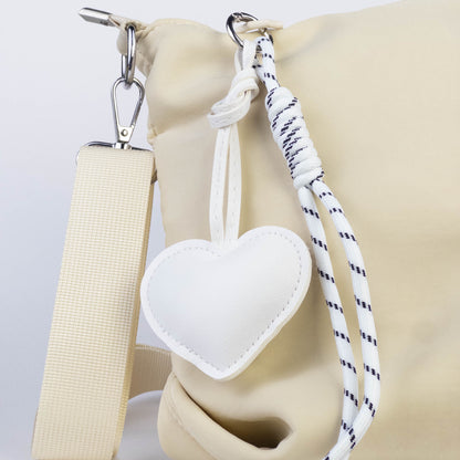 Puffy Heart Rope Keychain