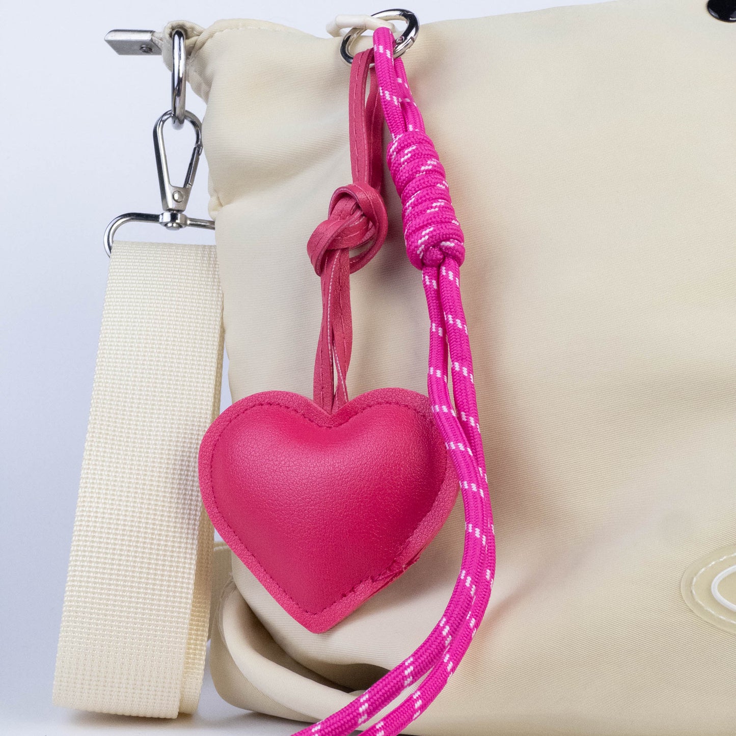 Puffy Heart Rope Keychain