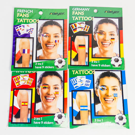 World Cup Fans Temporary Tattoos