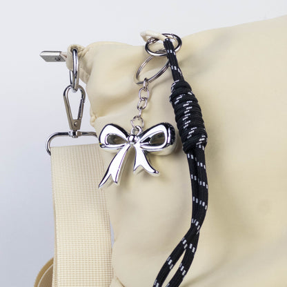Metallic Bow Rope Keychain