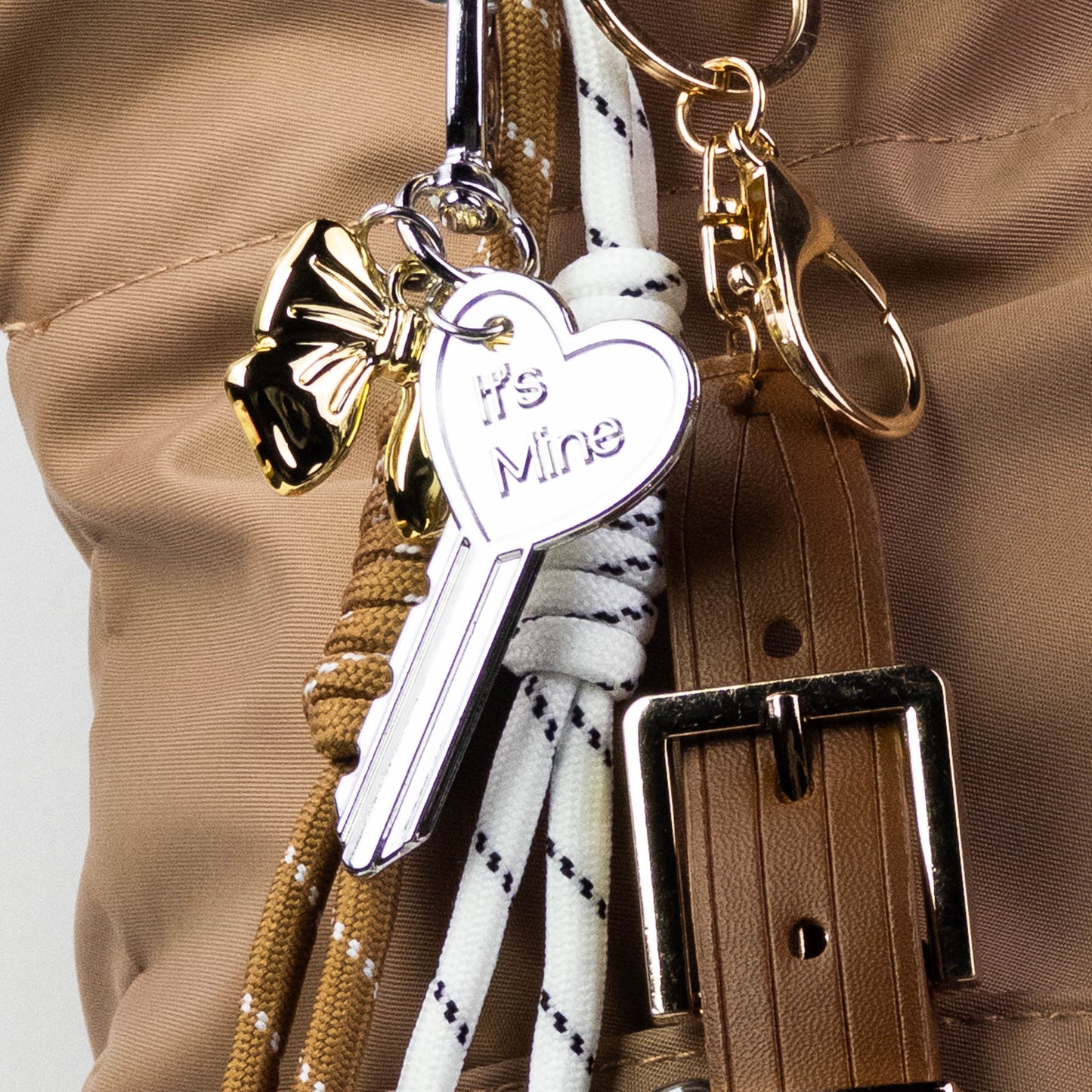 “It’s Mine” Key & Bow Bag Charm