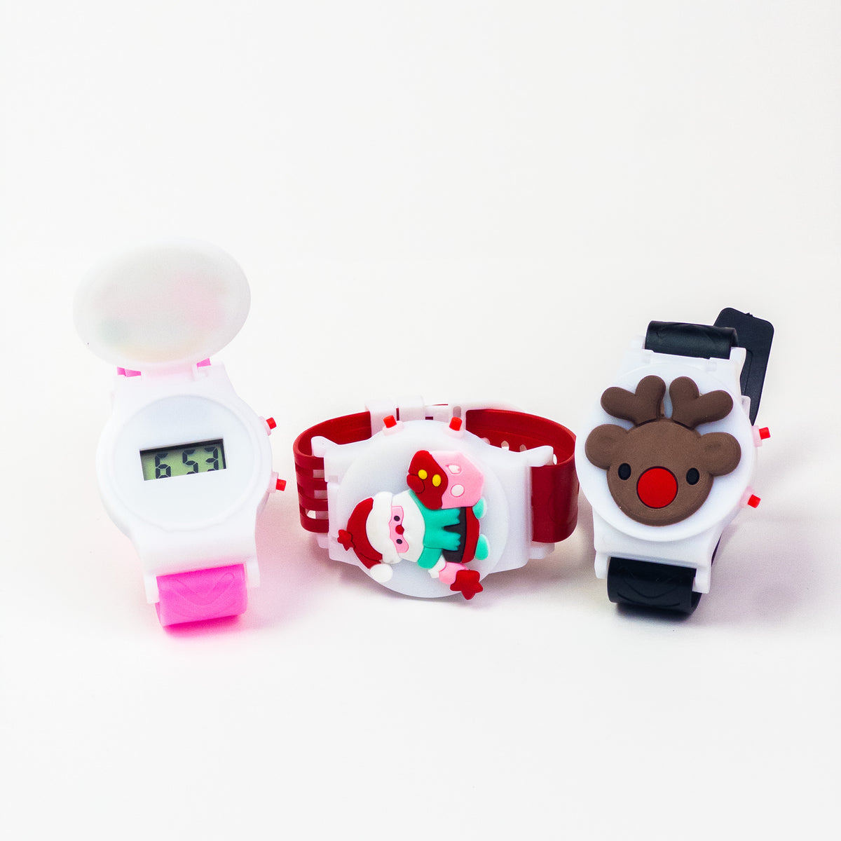 Kids' Christmas watches in different festive designs