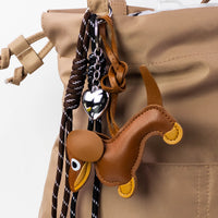 Dog & Silver Heart Bag Charm
