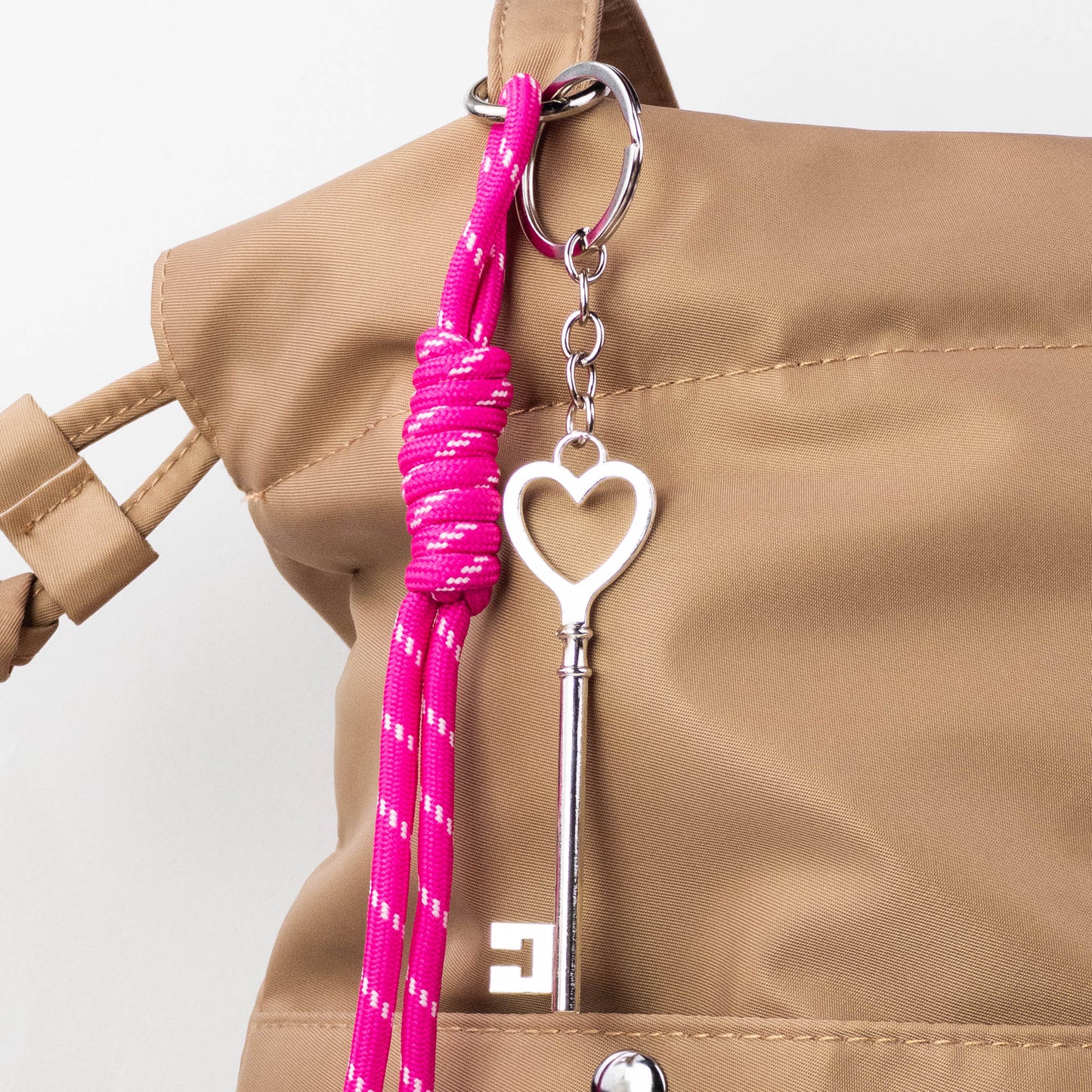 Heart Key Bag Charm