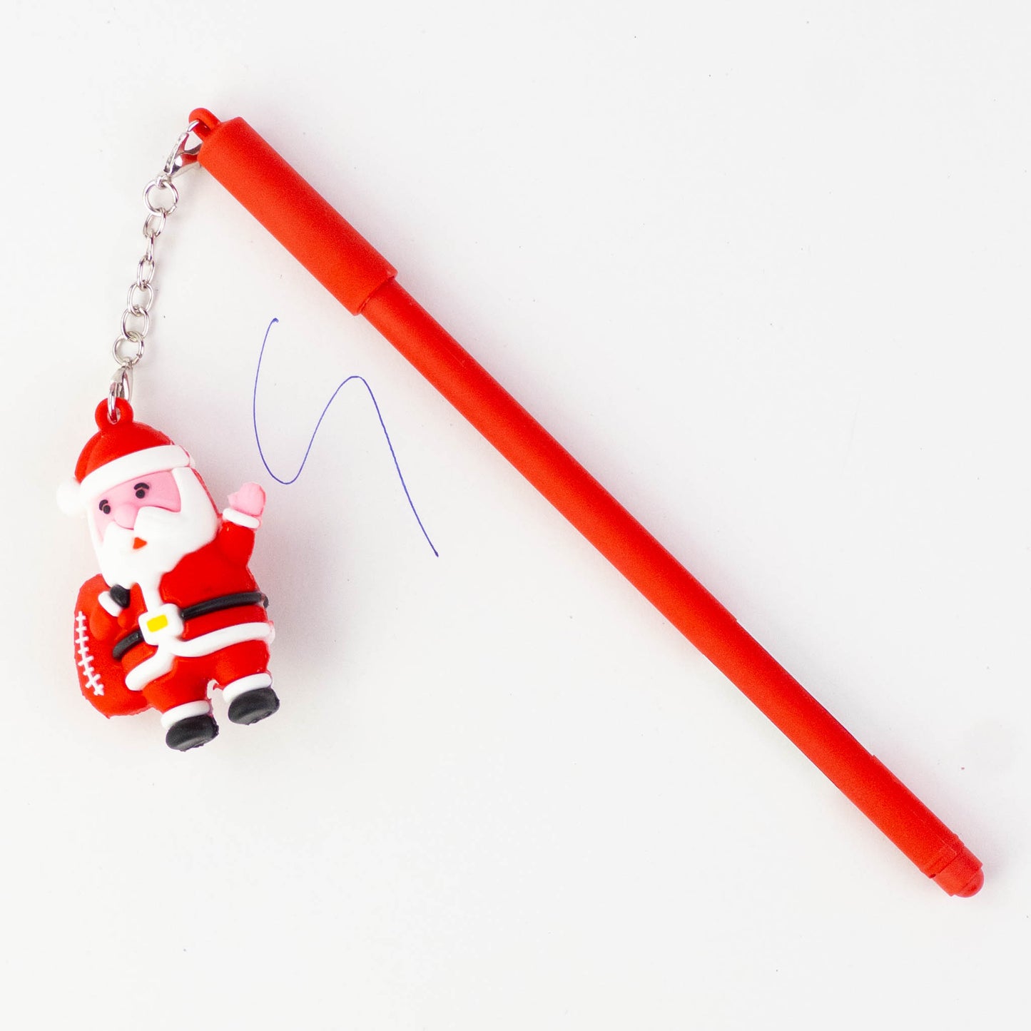 Christmas Blue Pen w/ Keychain