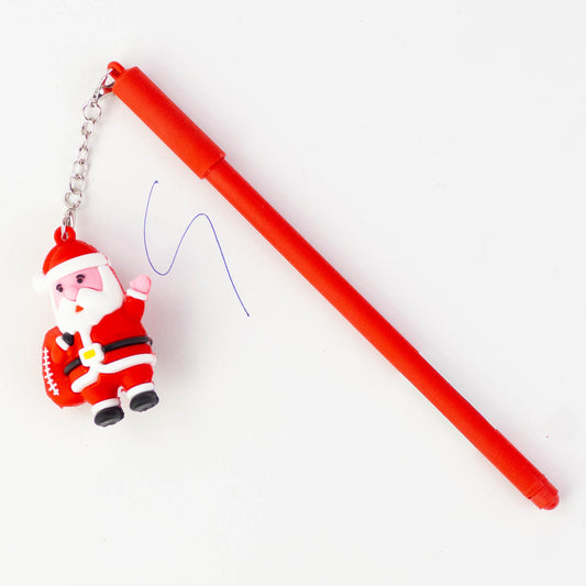 Christmas Blue Pen w/ Keychain